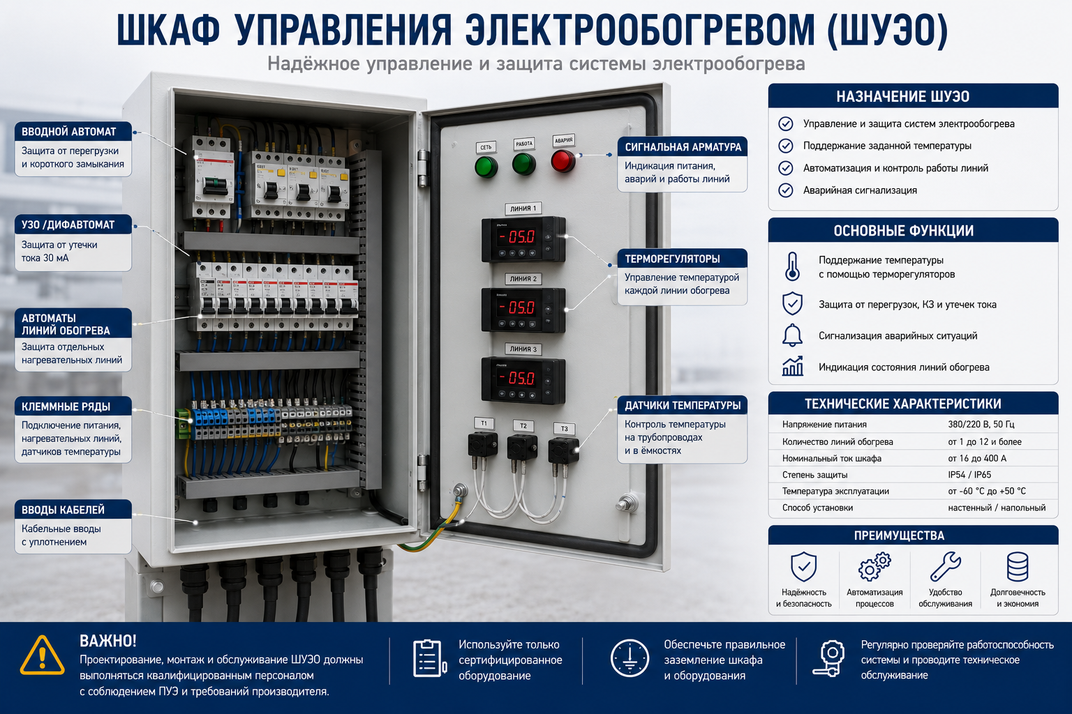 щит управления электрообогревом ШУЭО